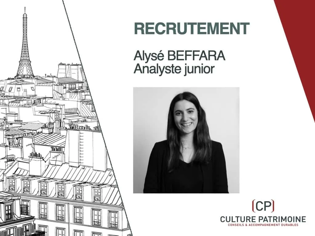 Culture Patrimoine recrute Alésé Beffara en tant qu'analyste junior
