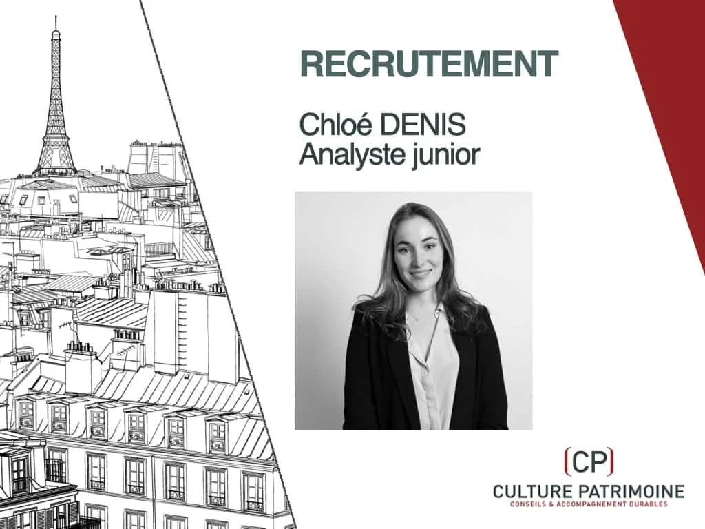 Culture Patrimoine recrute Chloé Denis en tant qu'analyste junior