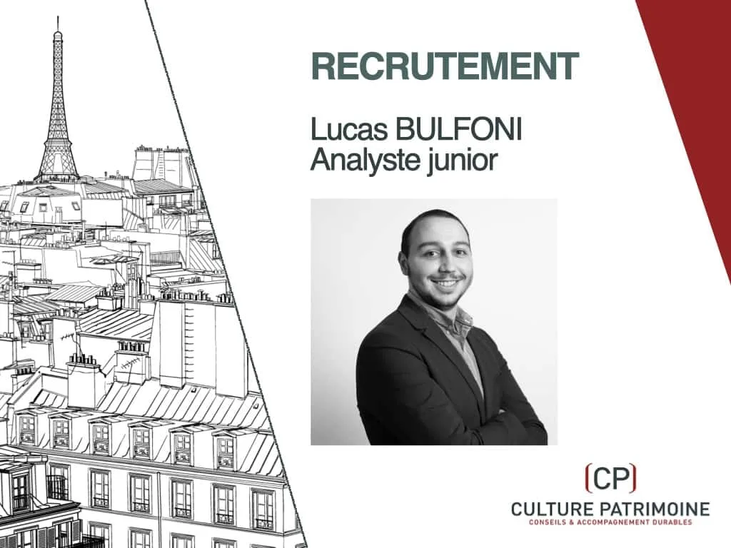 Culture Patrimoine recrute Lucas BULFONI en tant qu'analyste junior