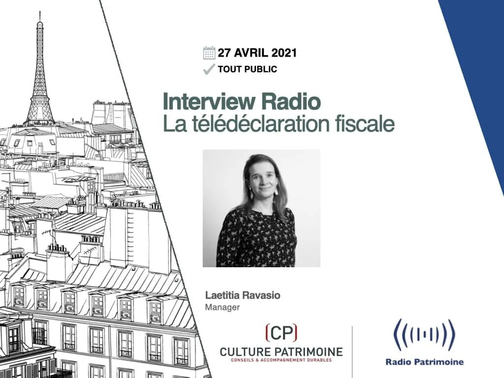 Laetitia Ravasio, Manager, participe l’émission de Radio Patrimoine le mardi 27 avril 2021 sur le thème : La digitalisation des procédures fiscales.