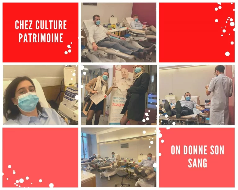 l equipe de Culture Patrimoine participe au don du sang