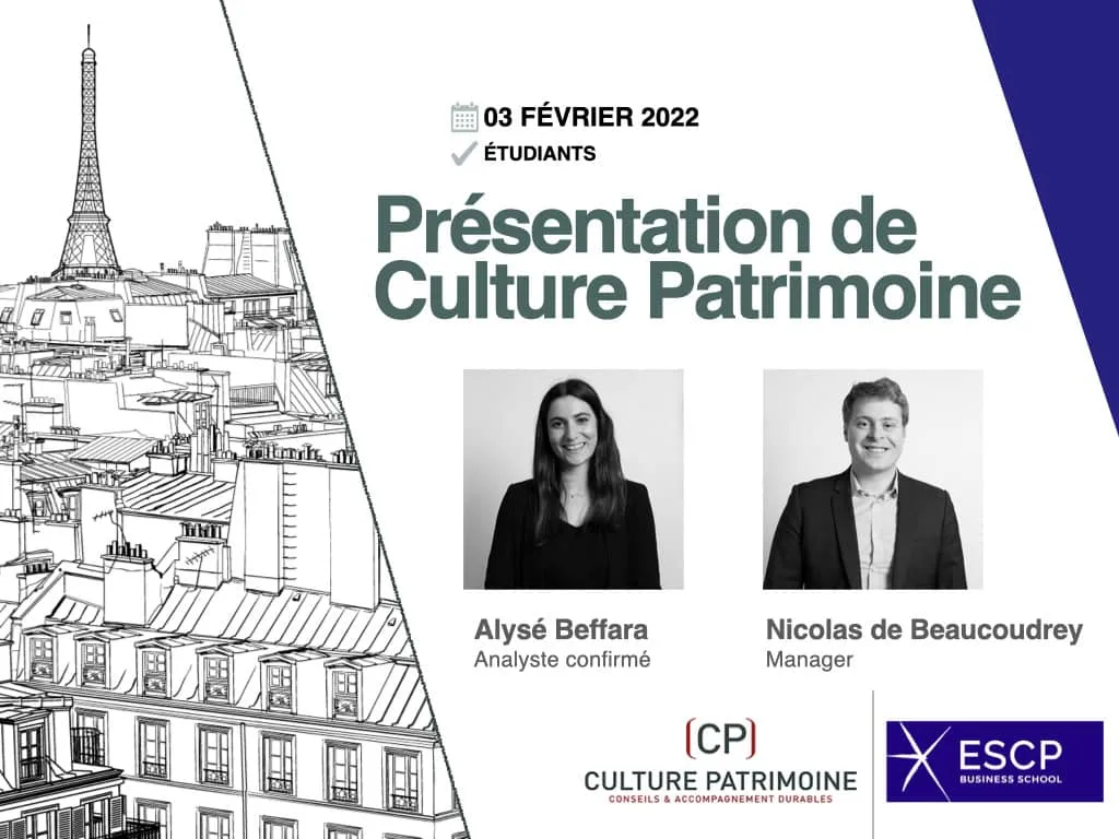 Présentation de Culture Patrimoine aux étudiants de l’ESCP Business School Paris