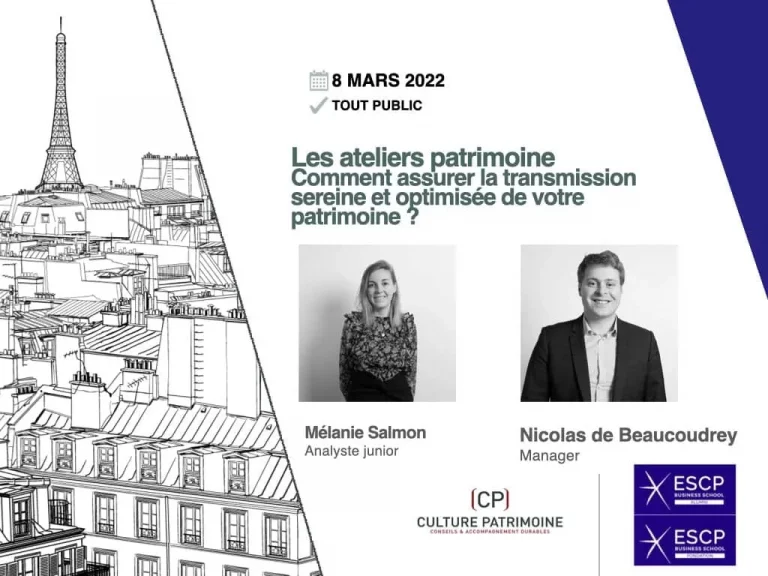 atelier 2 du 8 Mars 2022 COMMENT ASSURER LA TRANSMISSION SEREINEpar Melanie Salmon et Nicolas de Beaucoudrey
