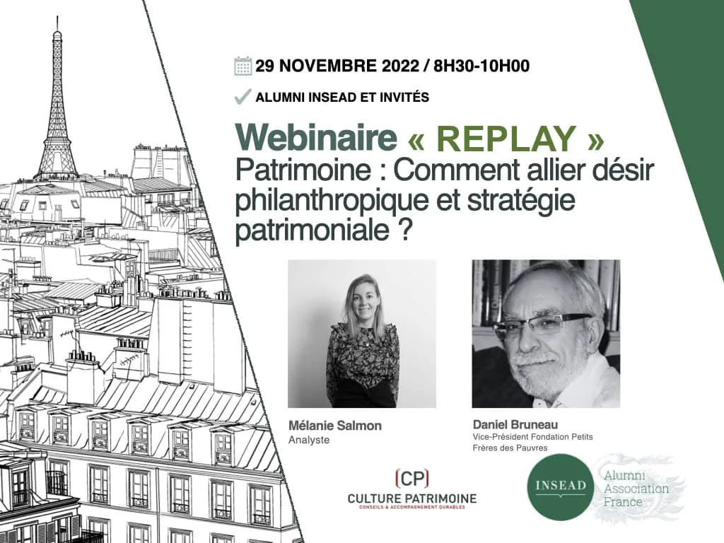 replay du webinaire : Comment allier désir philanthropique et stratégie patrimoniale ?